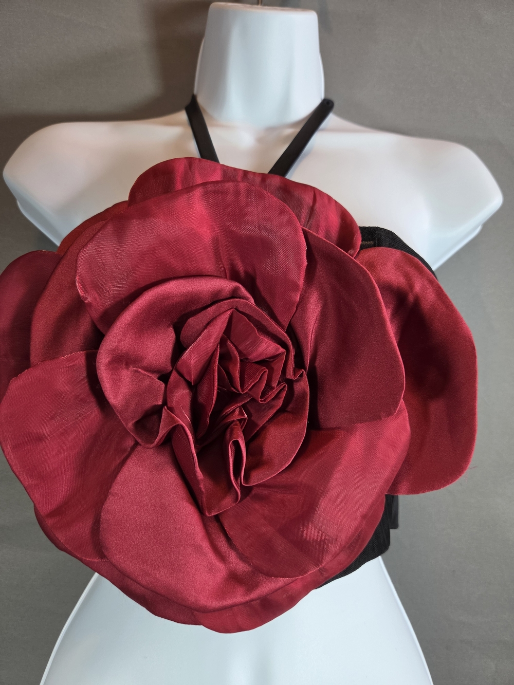 Victoria’s Secret Very Sexy Blooming Rose Corset Top XS Red Black